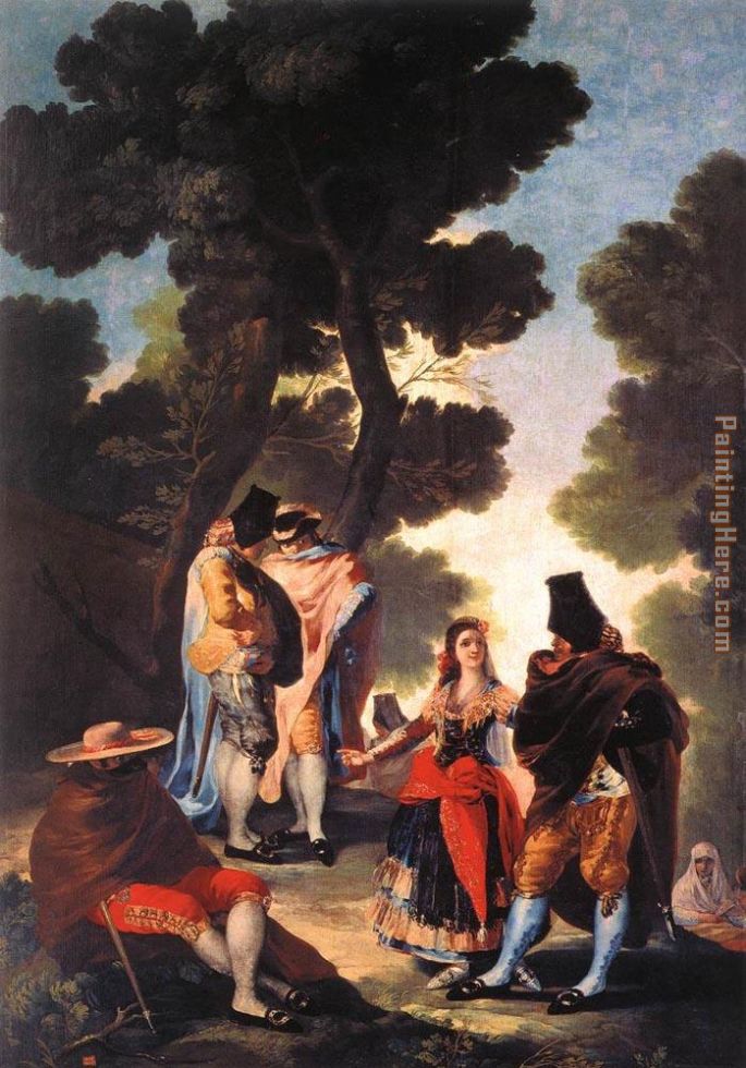 A Walk in Andalusia painting - Francisco de Goya A Walk in Andalusia art painting